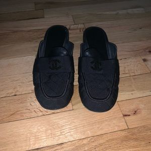 Chanel slide loafers with mini heel
